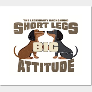 Dachshund Lovers Short Legs Big Attitude Posters and Art